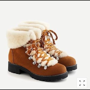 J.crew Nordic Shearling snow boots